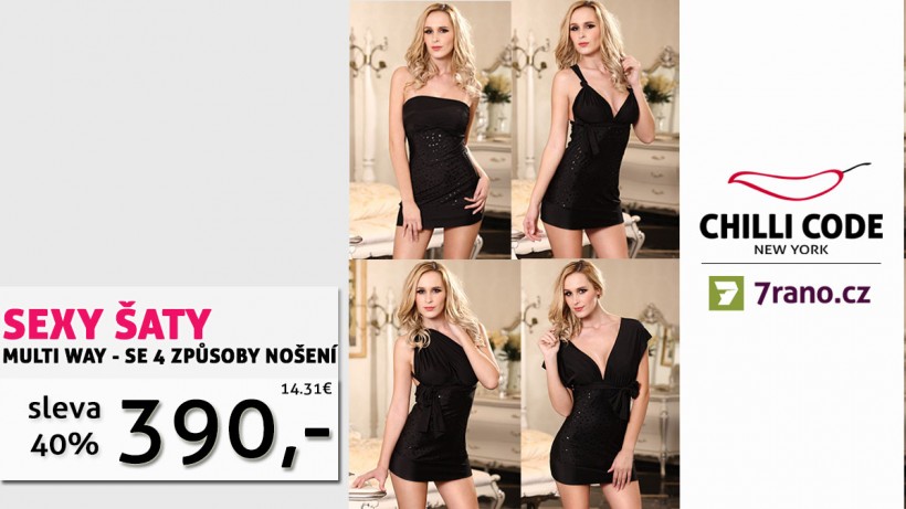 Čtvery různé šaty za jednu cenu! Sexy šaty Multi-Way se čtyřmi způsoby nošení se slevou 40%